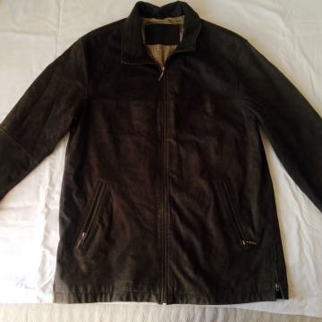 2+1 gratis! Besprijekorna muška smeđa jakna od prave kože, vel XL (44)