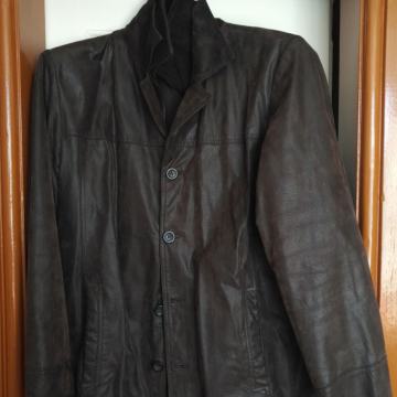 -50% Muška kožna jakna, brušena koža,52/L,⭐ kao nova