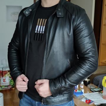 Kožna jakna crna proljetna/jesenska vel. S, KAO NOVA!