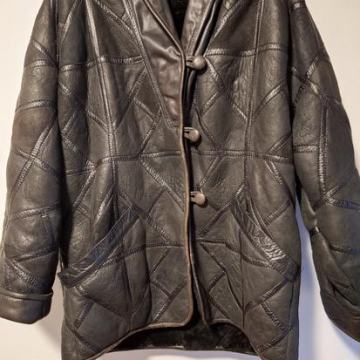 Kožna jakna sa krznom vel. XL