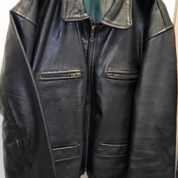 MUŠKA CRNA KOŽNA JAKNA br. 56