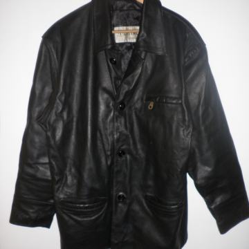 Muška topla kožna jakna L