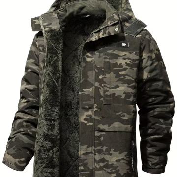 Muška izdržljiva zimska jakna s flisom i vjetrootporna - zadebljana