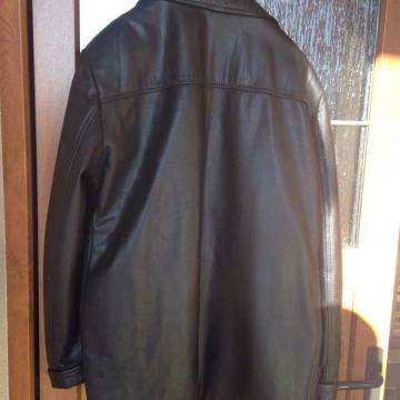 Muska kozna jakna polu duga