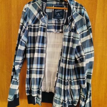 NOVA muška proljetno jesenska jakna PLAVA (KARIRANA), veličina L