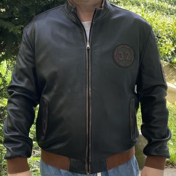 NOVO - muška smeđa kožna jakna