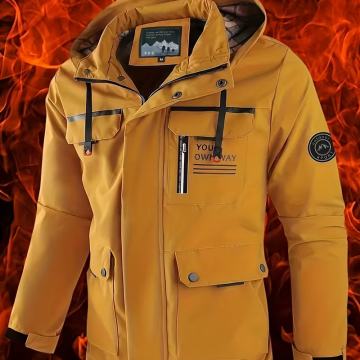 Muška  jakna s kapuljačom i patentnim zatvaračem