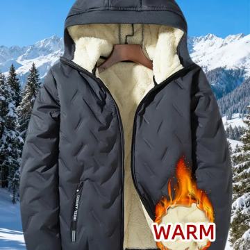 Muška zimska topla jakna s kapuljačom