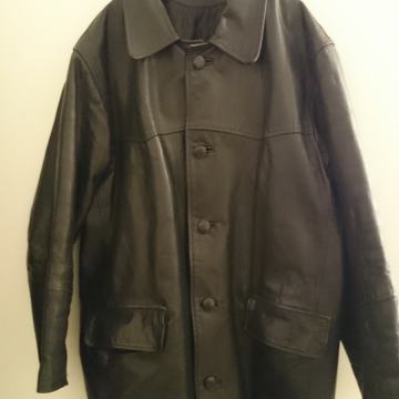 Muški crni kožni kaput  vel. 52 - Zagreb