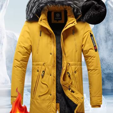 Muški jesensko/zimski uska jakna srednje duljine s podstavom