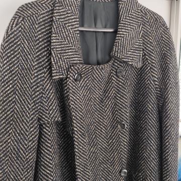 Muški kaput sivi riblja kost