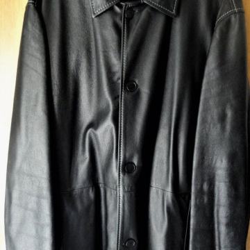 Muški kožni kratki kaput