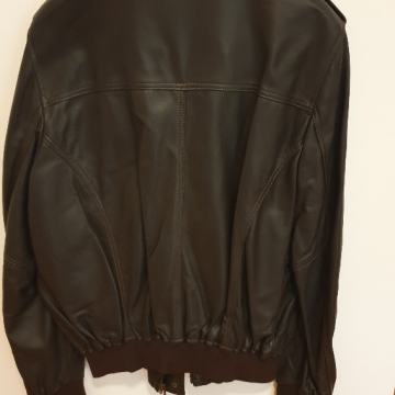 Pilotska jakna kožna smeđa i crna XL, povoljno