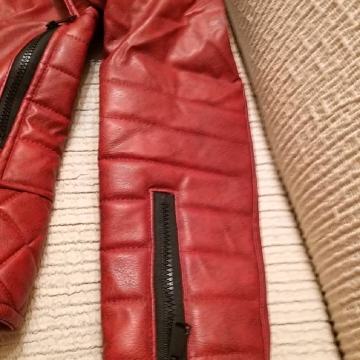 Tamno crvena kožna jakna (muška), veličina M