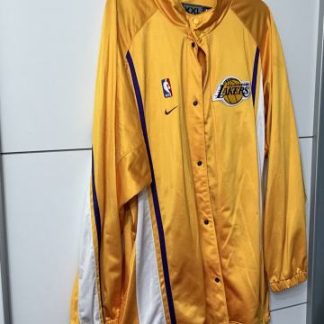 Vintage Nike Los Angeles Lakers Gold Pre Game Warm Up Jacket Mens Kobe