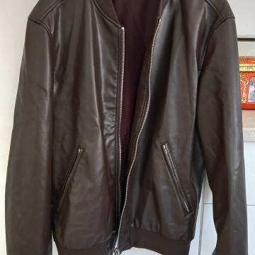 ZARA muška jakna od umjetne kože vel. L vodootporna boje čokolade