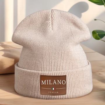 MILANO ITALIA Kapa - Crna pletena zimska kapa