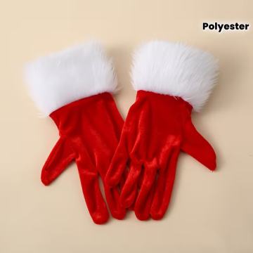 Muške crvene rukavice s umjetnom krznom