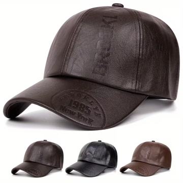 Muška bejzbolska kapa od umjetne kože, stil Brooklyn 1985 New York