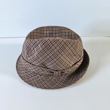 Muški šešir - dva komada - SMEĐI I KOCKASTI -  Elegance - J. Jambrešić