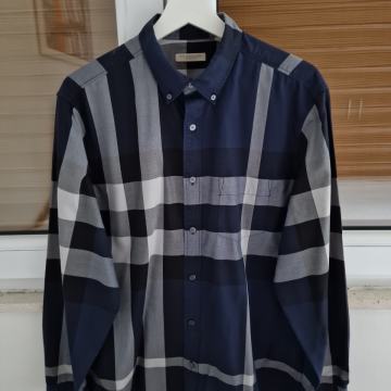 BURBERRY BRIT modra karirana košulja dugi rukav (L)