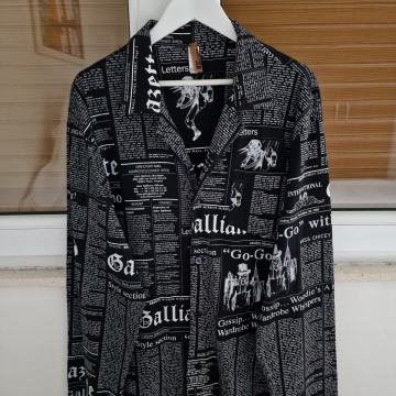 JOHN GALLIANO crna print košulja dugi rukav (L)
