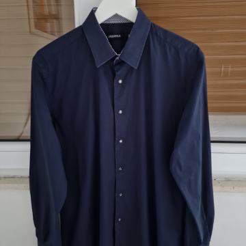 KARL LAGERFELD modra stretch košulja dugi rukav (XL)