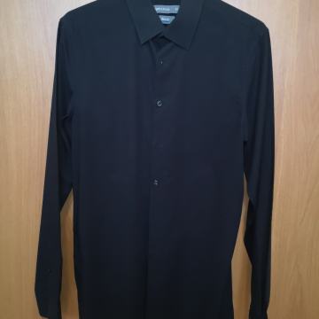 Muška Košulja, Angelo Litrico, Black, Slim Fit, Vel. 37