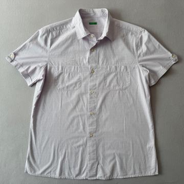 Muška košulja kratkih rukava Benetton bijela karirana XL
