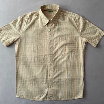 Muška košulja kratkih rukava Benetton karirana XXL