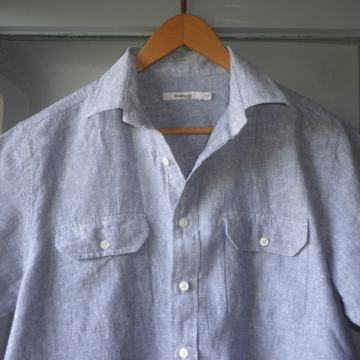 MUŠKA LAGANA PAMUČNA LANENA KOŠULJA 41 - 42 L