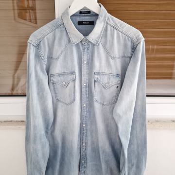 REPLAY svijetlo plava jeans košulja dugi rukav (XL)