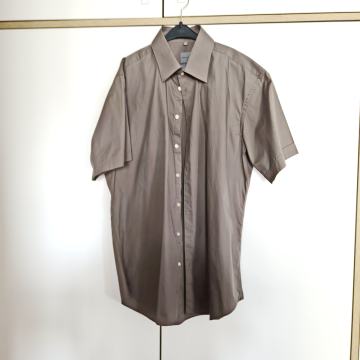 Smeđa muška košulja sa kratkim rukavima - MONTEGO - broj 41 - 42 - L