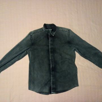 SMOG, siva košulja dugih rukava, regular fit, veličina M, pamuk, nova