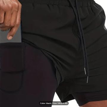 Sportske 2-u-1 hlaćice za trening 5XL - novo