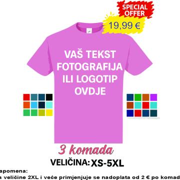 3 personalizirane majice za samo 19,99 €!