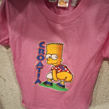 Majica Croatia - roza kratki rukav pink