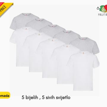Muška majica, pakiranje 10 komada 195gr , Miješane *BESPLATNA DOSTAVA*