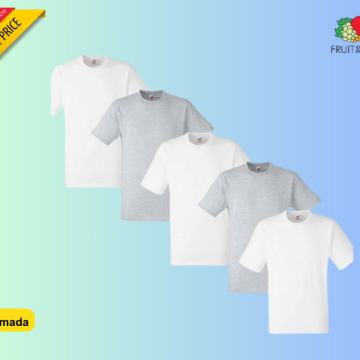Muška  majica, pakiranje 5 komada 195gr , Miješane