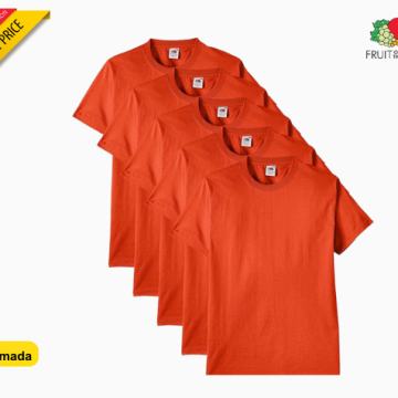 Muška majica, pakiranje 5 komada 195gr , narancasta *