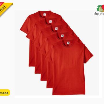 Muška majica, pakiranje 5 komada 195gr,Crvena *