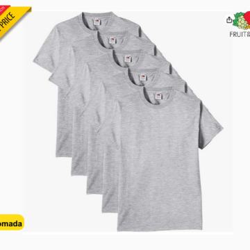 Muška majica, pakiranje 5 komada 195gr , Svi.siva