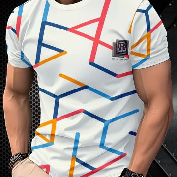 Muška modna majica s 3D printom,