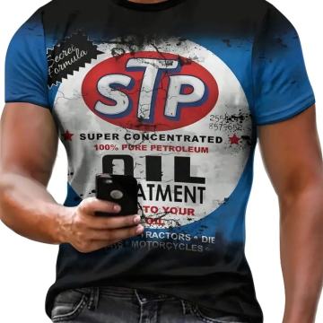 Muška prozračna majica s 3D printom - ležerna i elegantna