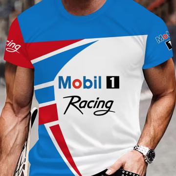 Muška vintage majica kratkih rukava s motivom auto moto utrka