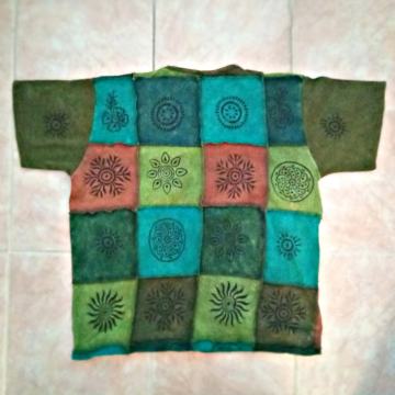 NEPAL, majica papučna iz Nepala hipie, patchwork