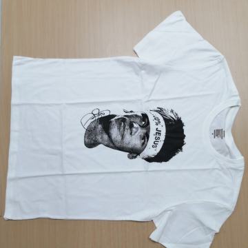 White Neymar Jr. "100% Jesus" Graphic T-Shirt