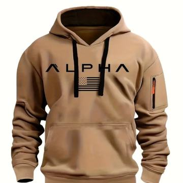 "ALPHA"-Muška majica s kapuljačom i natpisom "ALPHA"