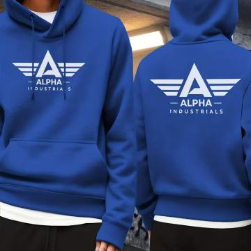 "ALPHA"-Muška plišana debela zimska majica s kapuljačom