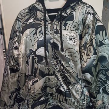 Ecko Unltd obostrana Y2K Comic Graphic Hoodie majica kapuljačom M